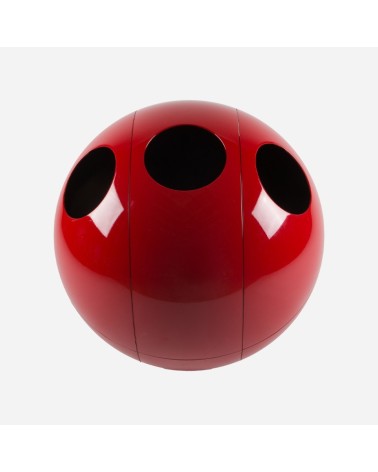 Esfera gala roja brillo - Cubo de basura separada 120lt - 60Ø