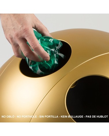 Esfera de metal dorado - Cubo de basura 120lt - 60Ø