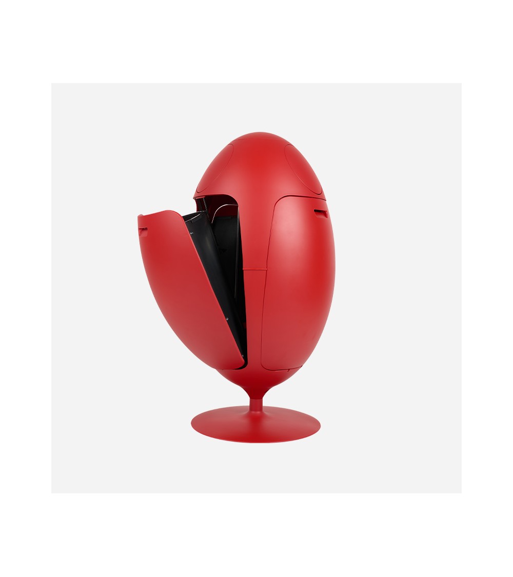 Soldi Design - Ovetto Galà rosso opaco satinato - contenitore differenziata  di design